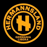 Hermannsland T-Shirt Brustlogo Gelb