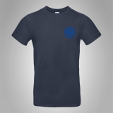 Hermannsland T-Shirt Brustlogo Blau