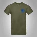 Hermannsland T-Shirt Brustlogo Blau