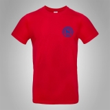 Hermannsland T-Shirt Brustlogo Blau