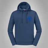 Kapuzenpullover Hermannsland Brustlogo Blau