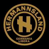Kapuzenpullover Hermannsland Brustlogo Gold
