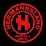 Kapuzenpullover Hermannsland Brustlogo Rot
