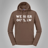 Kapuzenpullover Weisser Outlaw Front Gro�
