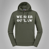 Kapuzenpullover Weisser Outlaw Front Gro�