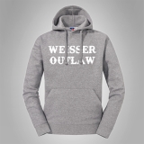 Kapuzenpullover Weisser Outlaw Front Gro�