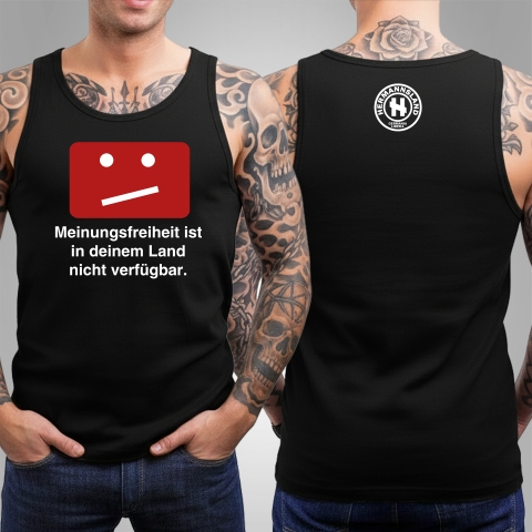 Tanktop Meinungsfreiheit 2 Schwarz