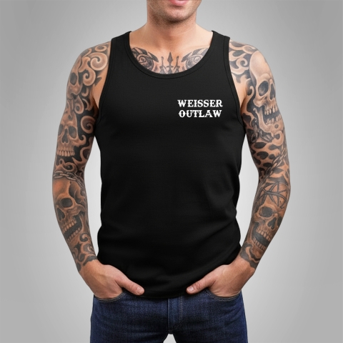 Tank Top Weisser Outlaw Dezent Schwarz