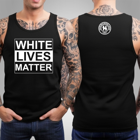 Tanktop White Lives Matter Front Gro� Schwarz