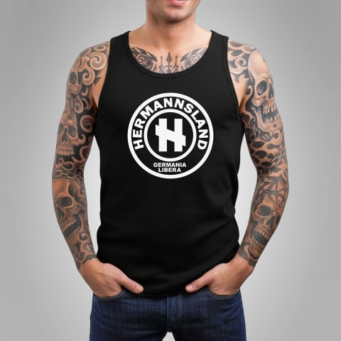 Tanktop MHermannsland Logo Gro� Schwarz