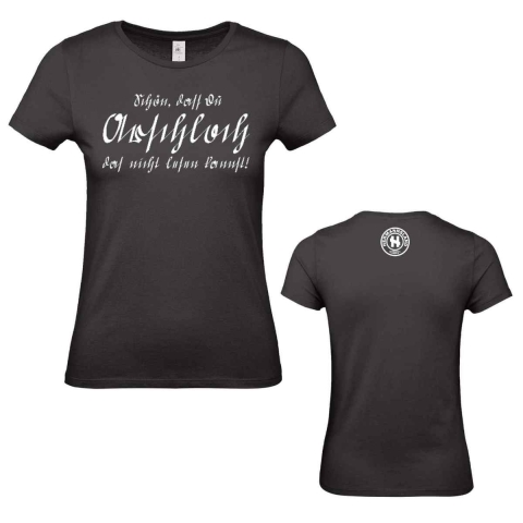 Frauen T-Shirt Arschloch Schwarz