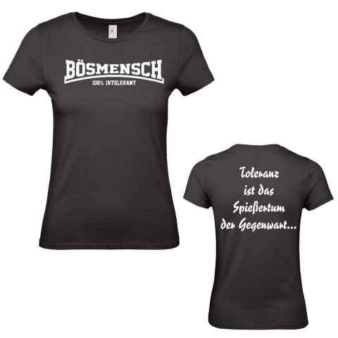 Frauen T-Shirt Bösmensch Schwarz