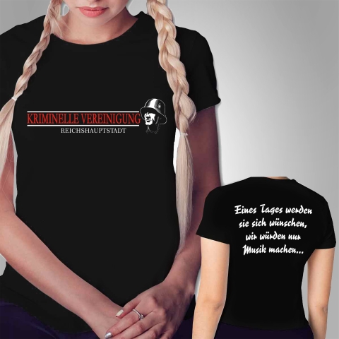 Frauen T-Shirt Kriminelle Vereinigung Schwarz