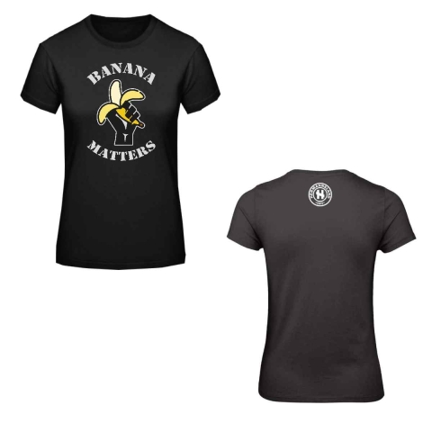 Frauen T-Shirt T-Shirt Banana Matters Schwarz