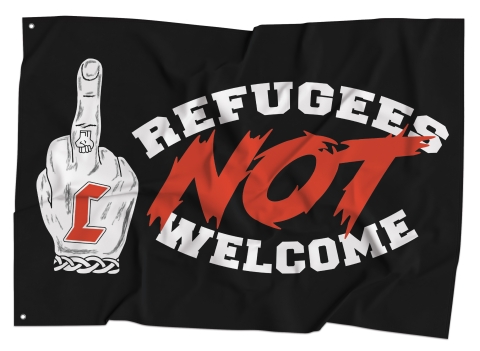 Fahne Lunikoff Refugees not Welcome 150x90cm
