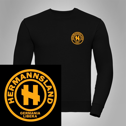 Pullover Hermannsland - Brustlogo Gelb