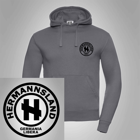 Kapuzenpullover Hermannsland Brustlogo Schwarz